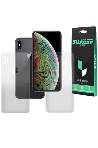 SILKASE Set 2 folii mate pentru Apple iPhone XS Max, protectie telefon, silicon