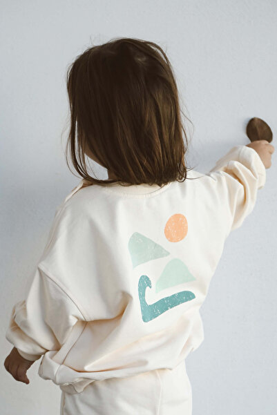 Oh La La Koala For Little Ones Krem Sırt Baskılı Mevsimlik Sweatshirt