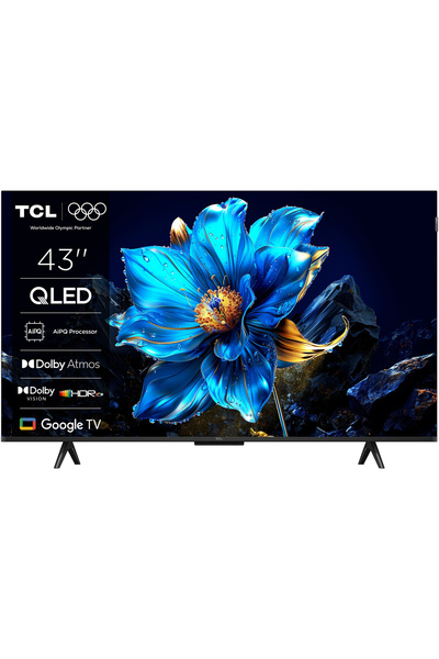 TCL Televizor QLED 43P7K, 108 cm, Smart Google TV, 4K Ultra HD, Clasa F (Mode...
