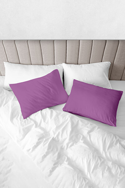 Monolisse 100% Organic Cotton Akfil Pillowcase Set of 2 - 50X70 cm Dark Purple