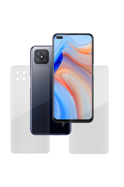 SILKASE Set of 2 foils for Oppo Reno 4Z, phone protection, silicone
