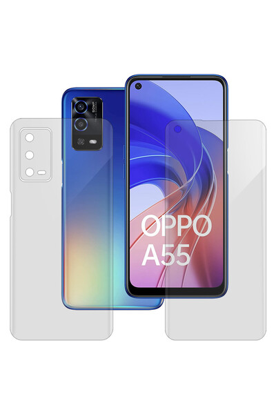 SILKASE Set of 2 foils for Oppo A55, phone protection, silicone