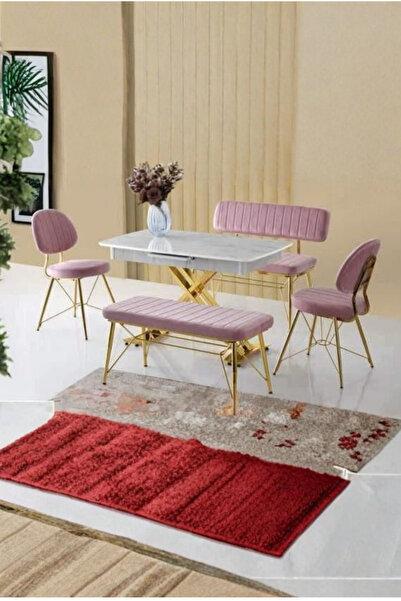 Savita Home Savita Premium Çay Seti Milano HG Marmo Masa Ahtapot Sandalye Ben...