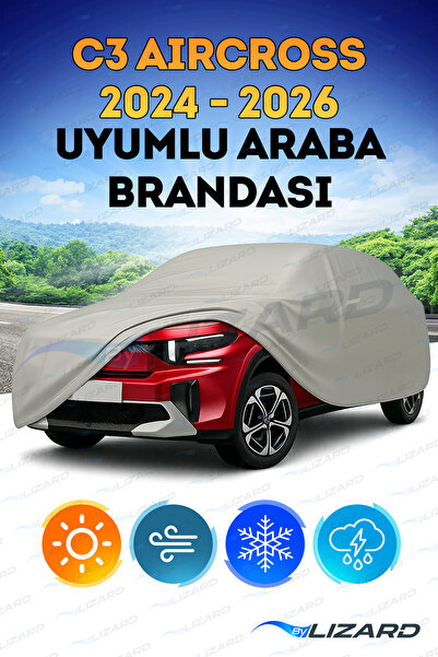 ByLizard Citroen C3 Aircross 2024 - 2026 Model Uyumlu Lüks Araba Brandası Mif...