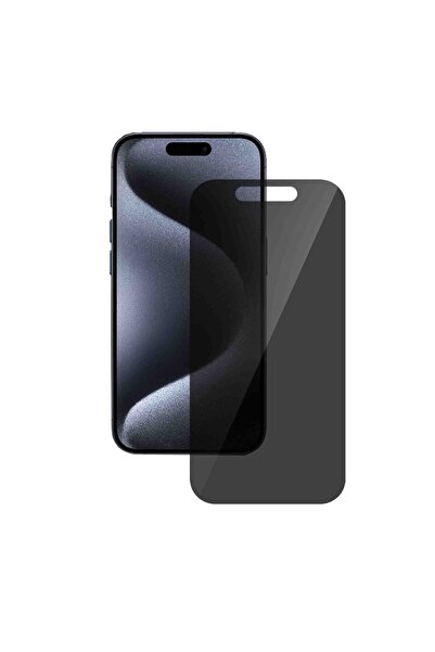 SILKASE Privacy film for Apple iPhone 15 Pro, screen protector, silicone