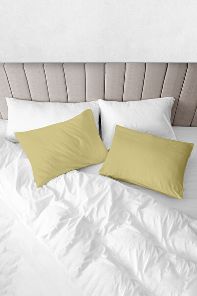 Monolisse 100% Organic Cotton Akfil Pillowcase Set of 2 - 50X70 cm Olive Green