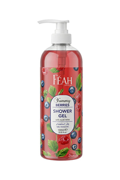 FEAH Yummy Berries Body Shower Gel 1000ML - Sweet Fruity Fragrance Body Wash