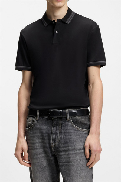 BOSS H Phillipson 202 Erkek Polo Yaka T-Shirt Siyah