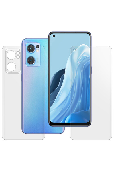 SILKASE Set of 2 matte films for OPPO Reno7 5G, phone protection, silicone