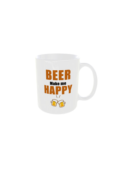 OEM Cana personalizata beer make me happy , 350ml – cadoul ideal pentru orice...