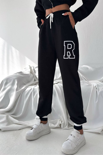 Noa&Noa R Printed Jogger Sweatpants - Black Black
