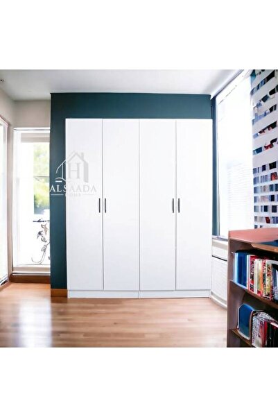 Happiness Home Wooden Wardrobe 4 Doors 200*40*160 cm