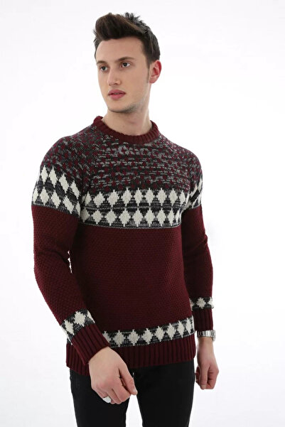 MORADO SE SIENTE PERFECTO Patterned Thick Winter Men's Casual Knit Sweater