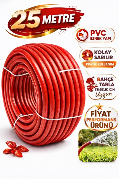 Blackstar 25 Metre PVC Bahçe Hortumu – Basınca Dayanıklı, Esnek ve Uzun Sulam...