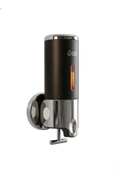 Aura Bath Wall Mounted Liquid Soap Dispenser 500 ml Single Shampoo Shower Gel...