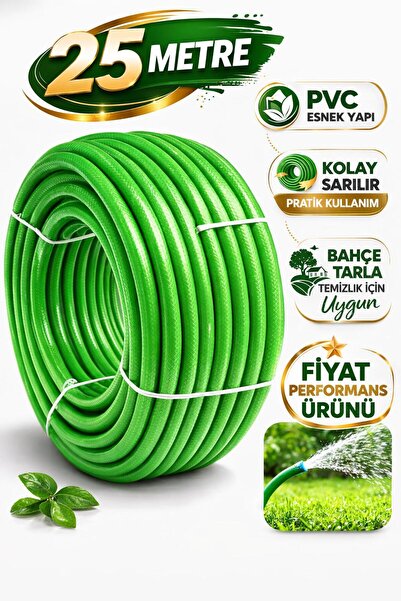 Blackstar 25 Metre PVC Bahçe Hortumu – Basınca Dayanıklı, Esnek ve Uzun Ömürl...