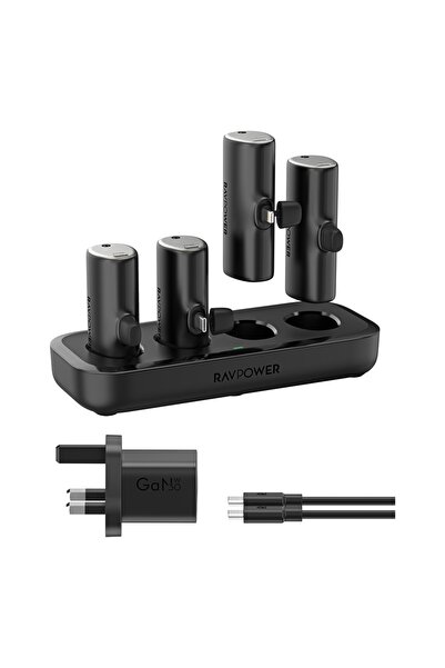 RavPower قاعدة شحن بـ 4 بطاريات بسعة 5,000 مللي أمبير في الساعة وقوة 20 واط (...