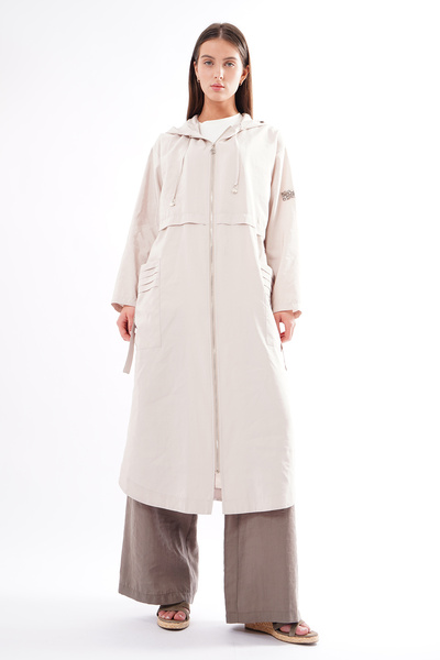 Ceremony Pleated Pocket Safari Cap with Metal Buckle 821 Stone