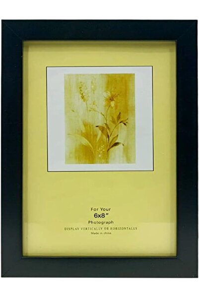 Decorhills إطار صور زجاجي مستطيل مع خشب، للتعليق على الحائط أو العرض على الطا...