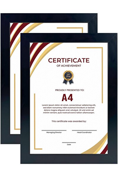 Decorhills إطار شهادات A4 - واقي زجاجي حقيقي، PVC، للتعليق على الحائط أو العر...