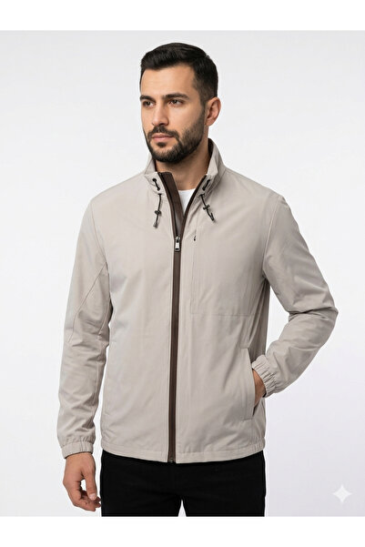 Diandor Erkek Dik Yaka Fermuarlı Mevsimlik İnce Mont Hafif Rahat Kalıp Günlük...