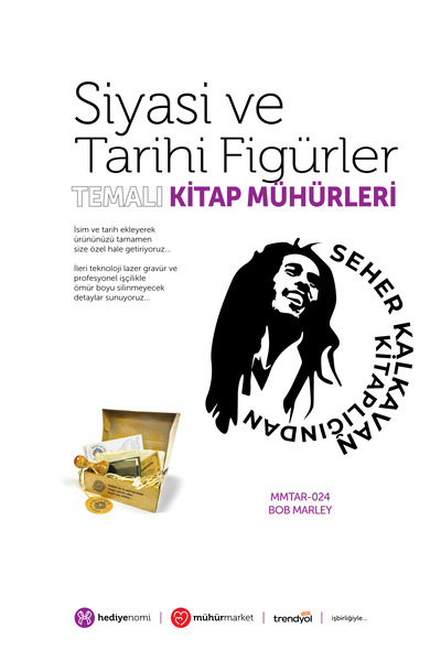 HEDİYENOMİ MühürMarket > ختم كتاب بوب مارلي - إكليبريس - ختم كتاب > MMTAR-024