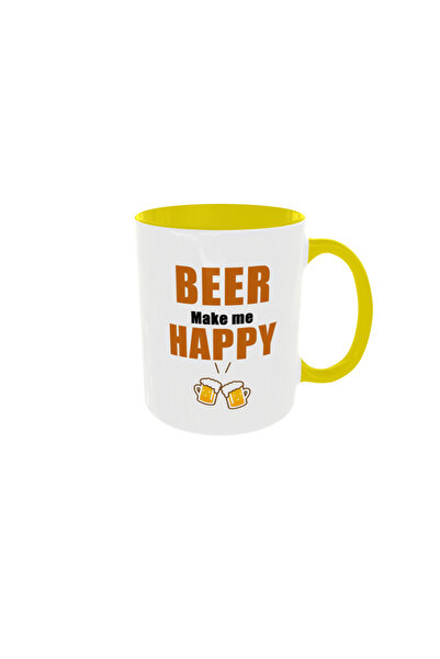 OEM Personalized beer make me happy mug, 350ml – the ideal gift for any occasion