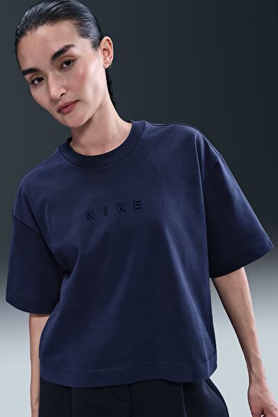 Nike Sportswear Luxe SS Oversized Womens Tee Boxy Bol Kesim Kadın Tişört Laci...