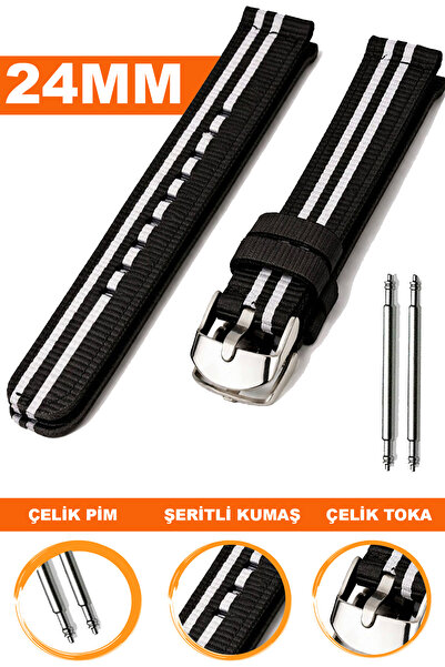 COBRA 24mm Compatible with Watches Nato Fabric Textile Watch Band Strap F32Gr