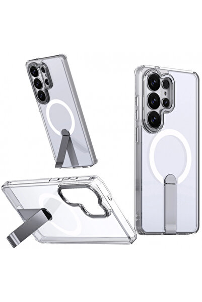 OEM Θήκη MagSafe για Samsung Galaxy S26 S942, Hybrid Armor, X με Βάση, Διάφανη