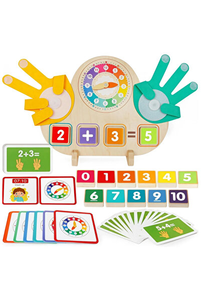 OEM Joc Educativ Lemn pentru Invatarea Ceasului si a Numerelor, Operatii Mate...