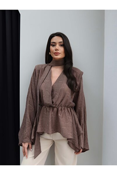 ESRAHELVACI Scarf Detailed Jacquard Shirt