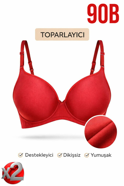 PRUSA İÇ GİYİM Women's Padded (Supported) B Wired t Shaping / Sculpting Red B...
