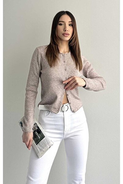 yeditepe fashion Wool Blend Basic Knitwear Cardigan