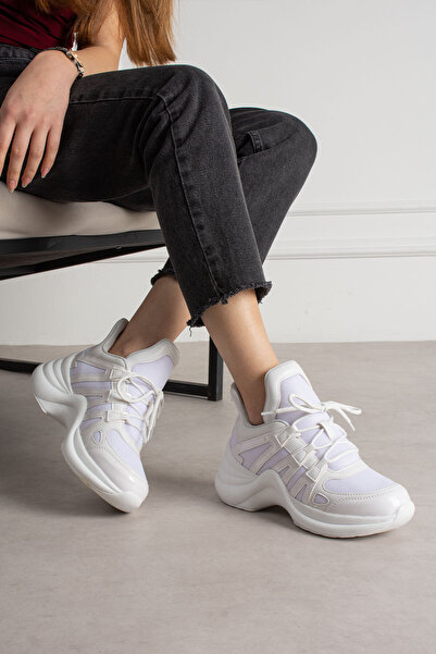 pasyone Λευκά Γυναικεία Sneakers Κομψά Καθημερινά Παπούτσια