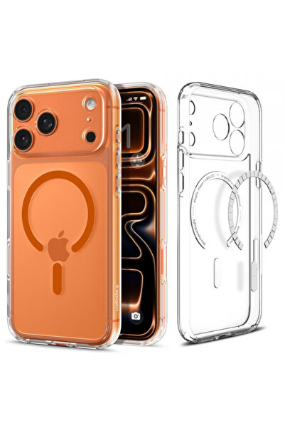 Spigen Husa MagSafe pentru Apple iPhone 17 Pro, Spigen, Ultra Hybrid, Transpa...