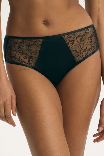 ESOTIQ Women's High Waisted Briefs Panties with Decorative Embroidered Detail...