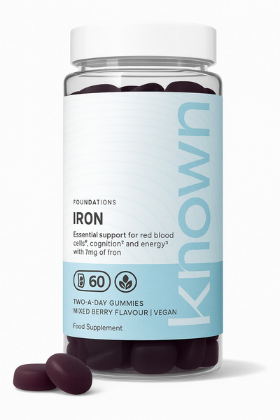 KNOWN. مكملات الحديد المعروفة جوميز 7 ملغ - للطاقة ودعم المناعة، بنكهة التوت ...