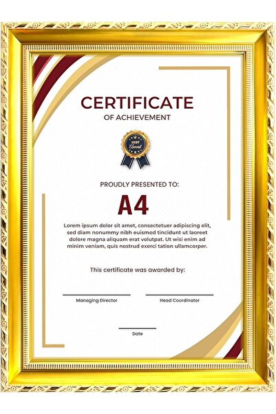 Decorhills إطار شهادات ووثائق بتصميم كلاسيكي مقاس A4