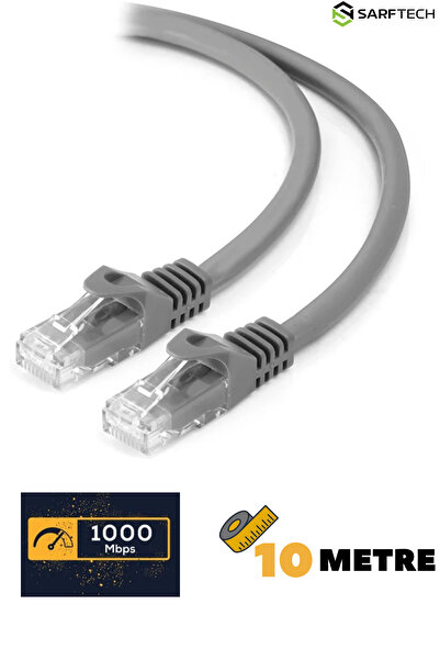 Sarftech كابل إيثرنت CAT6 بطول 10 أمتار للاستخدام الداخلي والخارجي، كابل شبكة...