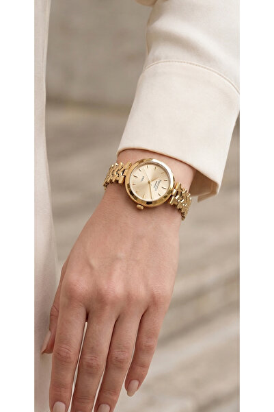 Ferrucci Milano Kadın Kol Saati 26 mm Gold Renk Çelik Kordon Zarif Şık Bilekl...