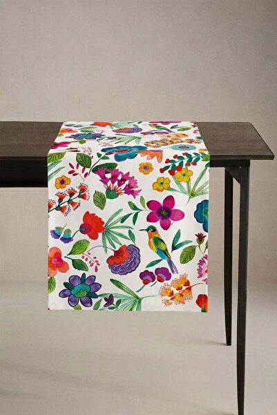 dekomall home & living Χαρούμενο Ανοιξιάτικο Βαμβακερό Χαλάκι 50*150 εκ.-RUNR007