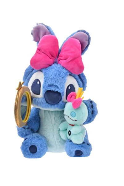 OEM Jucărie de Plus Stitch 55 cm cu Fundiță și Accesorii, Pufoasă și Catifelată,