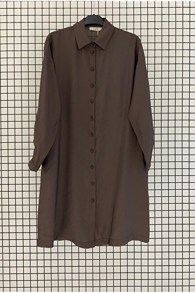 Armine Trendy Back Detailed Button Closure Double Pockets 98 cm Summer Hijab ...