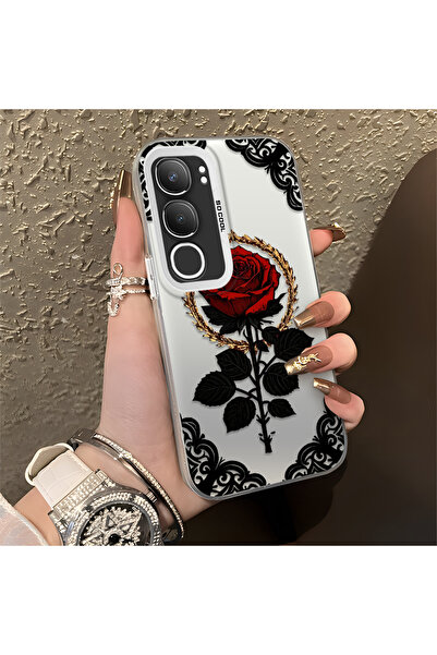 Hontinga حافظة هاتف Vivo Y19S متوافقة مع حافة السيليكون الصلبة ومضادة للسقوط ...