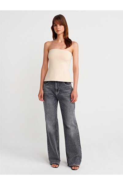 MU&ME BOUTİQUE Strapless Blouse