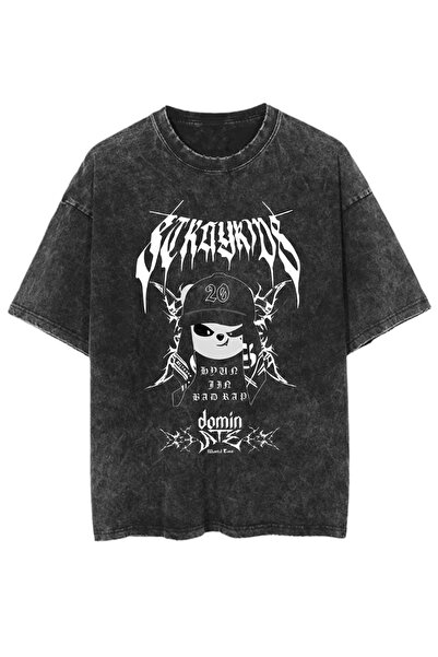 Touz Μπλουζάκι Stray Kids Karma με τύπωμα Unisex που πλένεται, Vintage oversized