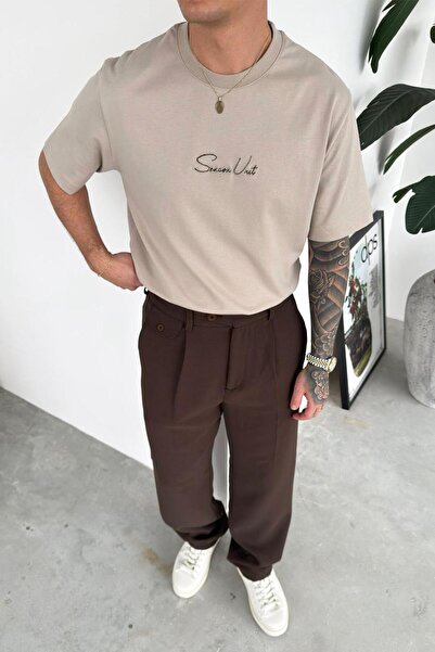 HAFKAGİYİM Stone Embroidery Detailed Relaxed T-Shirt