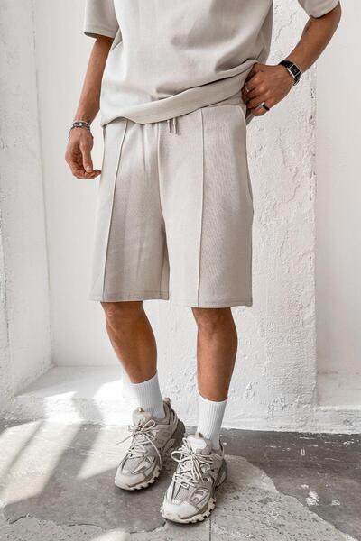 HAFKAGİYİM Pantaloni scurți Taş Cozy Premium cu dungi