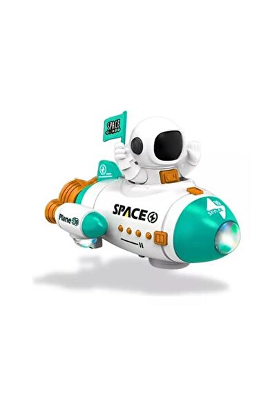 sallma Masinuta robot spatiu cu astronaut, lumini si sunete interactive, rota...